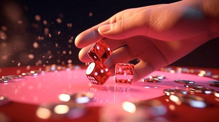 Antarmuka Dice Game di santettoto menampilkan dadu yang berputar, hasil permainan, dan statistik real-time