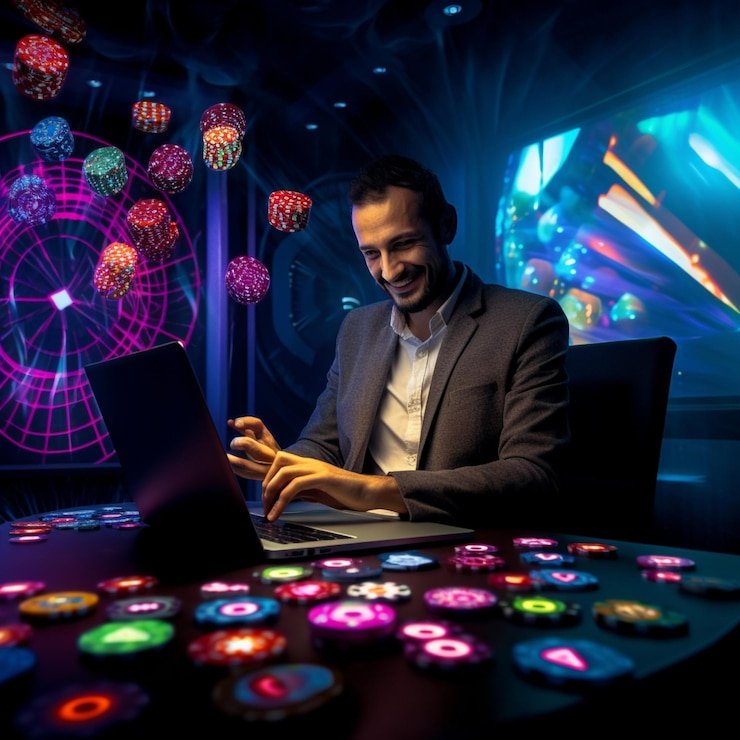 Studio live-dealer Evolution Gaming dengan multi-camera setup profesional
